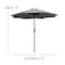 Flash Furniture Gray 9 FT Round Umbrella - Crank and Tilt Function GM-402003-GY-GG - alternate 9
